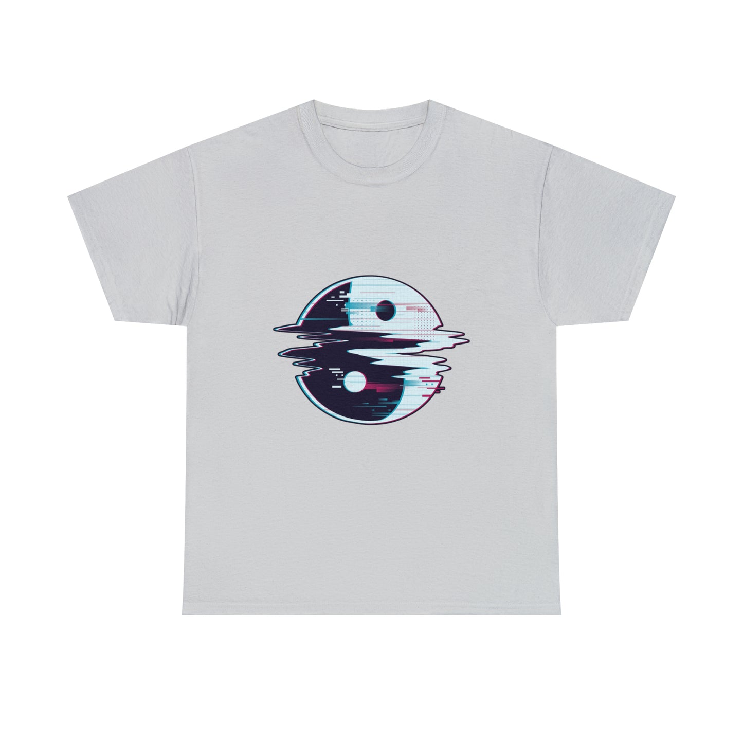 Glitched Yin Yang Unisex Heavy Cotton Tee