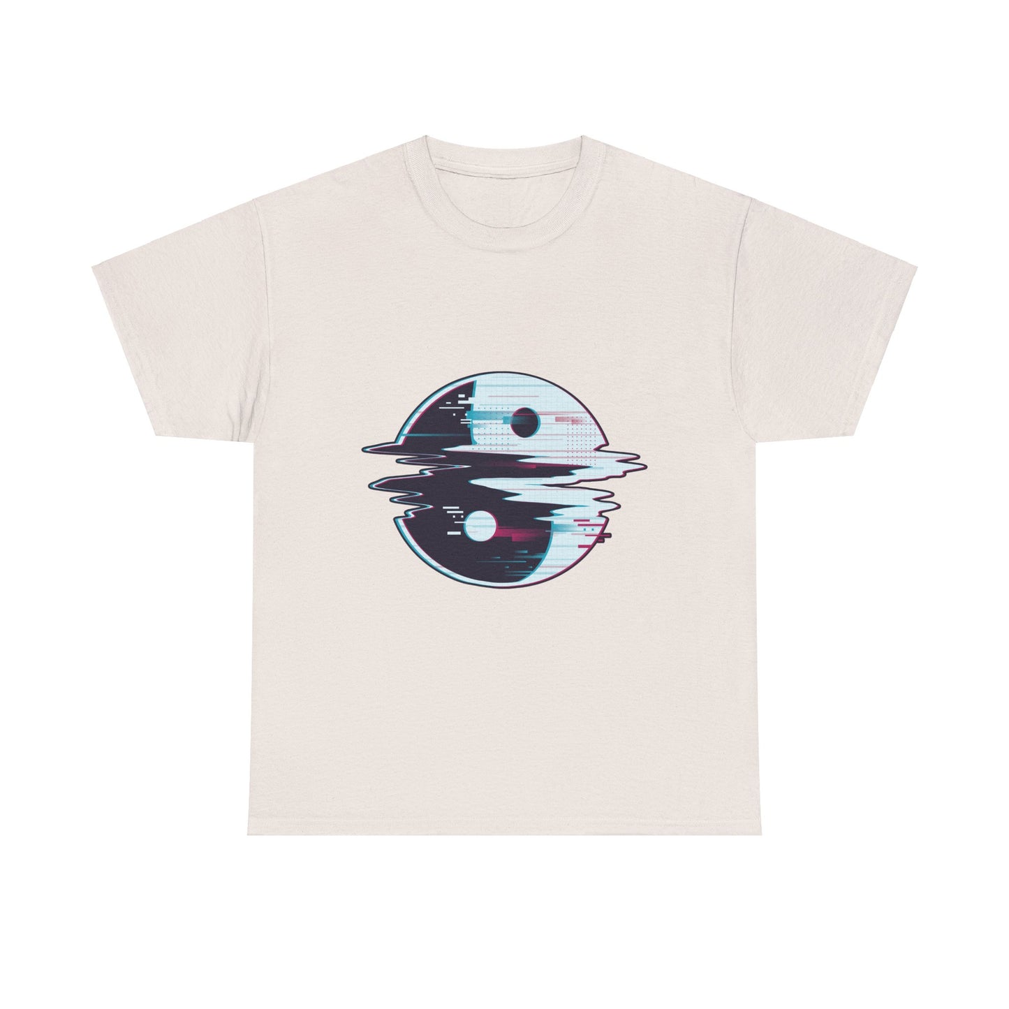 Glitched Yin Yang Unisex Heavy Cotton Tee