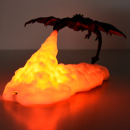3D LED Fire or Ice Dragon Desktop USB Rechargeable Home Lamp