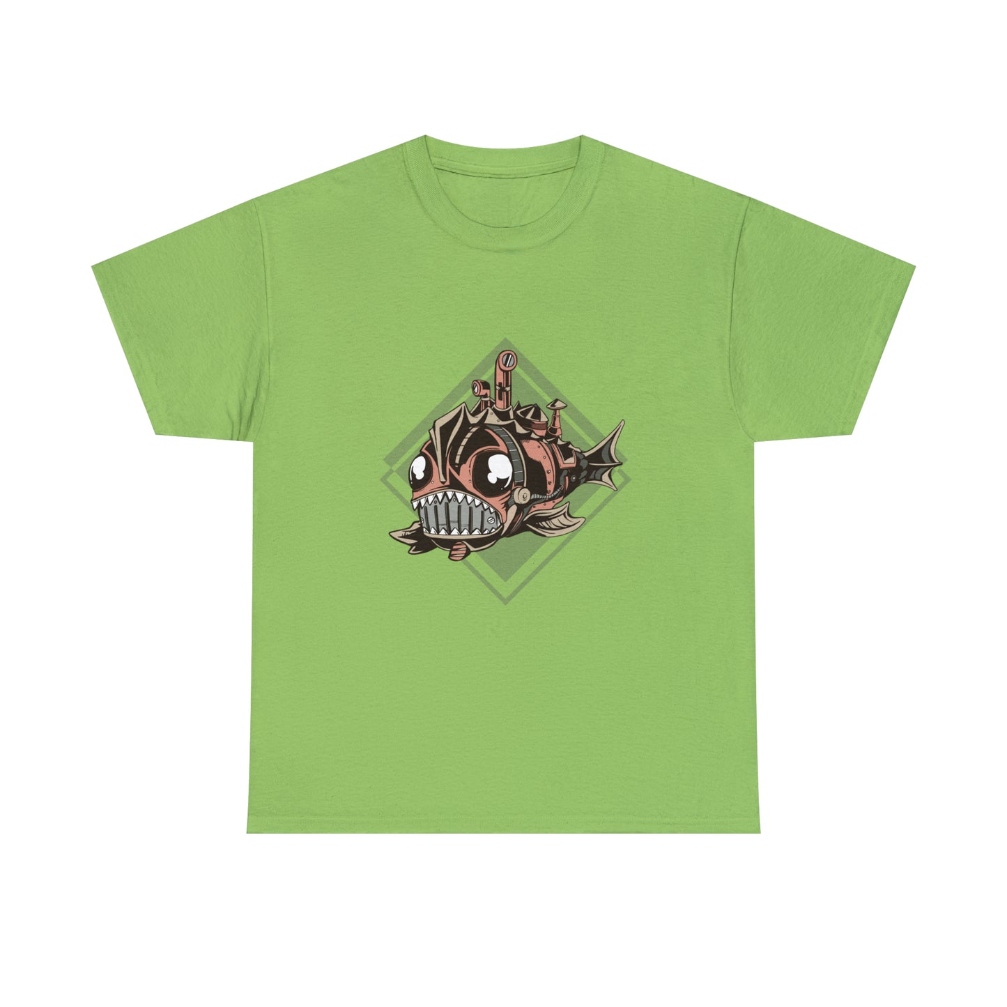 Steampunk Mechanical Fish Unisex Heavy Cotton Tee