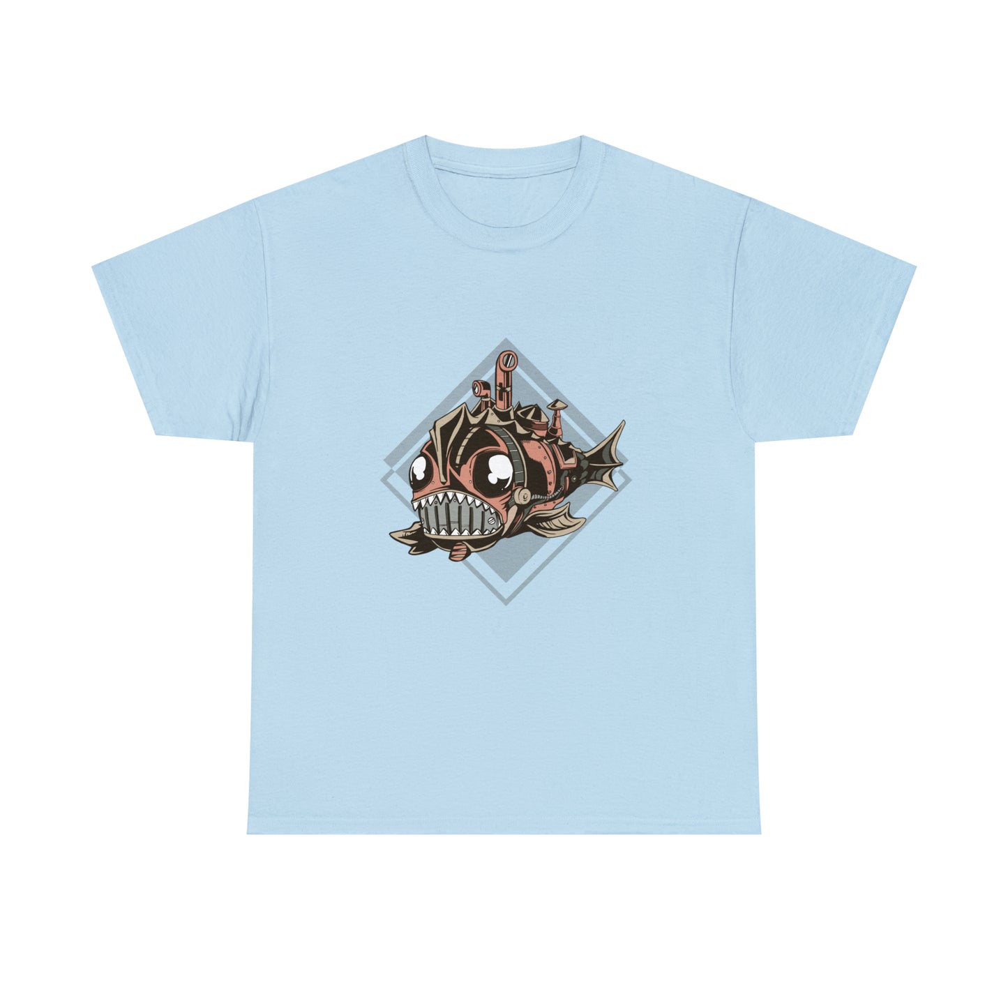 Steampunk Mechanical Fish Unisex Heavy Cotton Tee