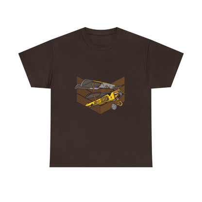 Steampunk Biplane Unisex Heavy Cotton Tee