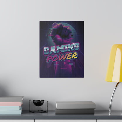 Gaming Power Matte Canvas Print, Stretched, 0.75"