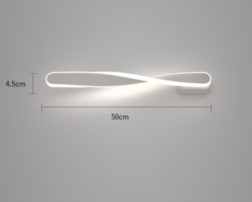 Minimalist Modern Twisted Metal Strip Wall Lamp