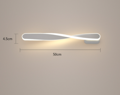 Minimalist Modern Twisted Metal Strip Wall Lamp