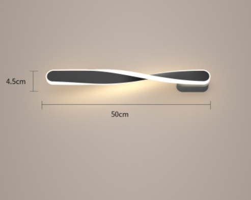 Minimalist Modern Twisted Metal Strip Wall Lamp