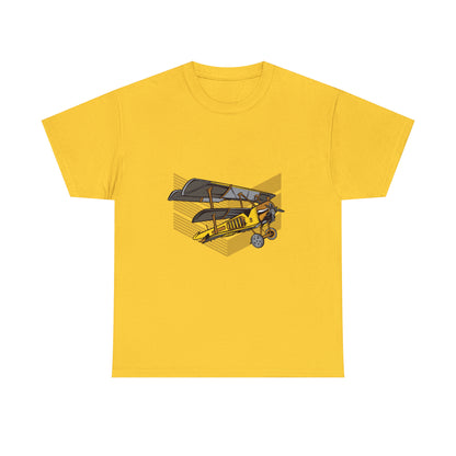 Steampunk Biplane Unisex Heavy Cotton Tee