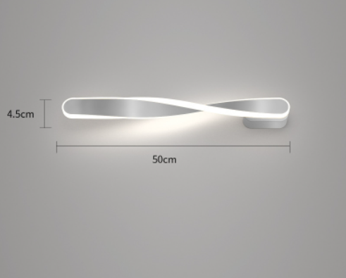 Minimalist Modern Twisted Metal Strip Wall Lamp