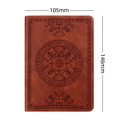 Vintage Asian Themed Pattern Portable PU Leather Notebook