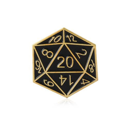 Dungeons & Dragons Metal Enamel Brooch Pin for RPG Gamers