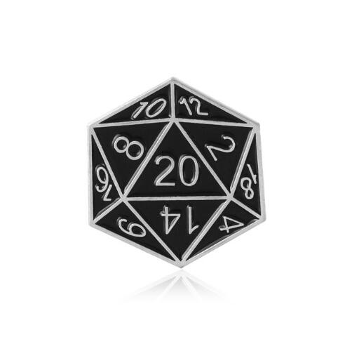 Dungeons & Dragons Metal Enamel Brooch Pin for RPG Gamers