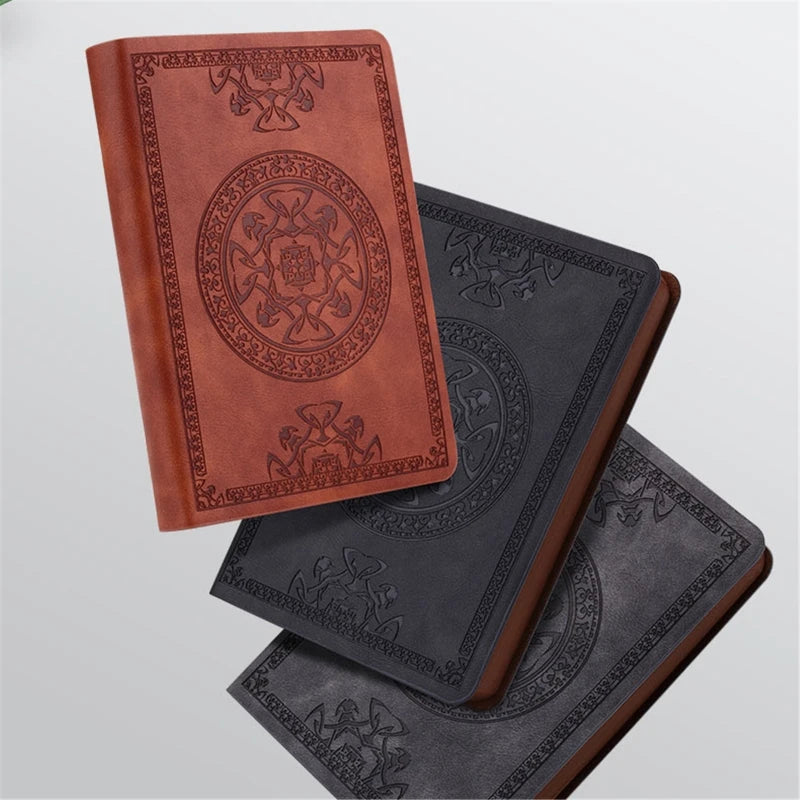 Vintage Asian Themed Pattern Portable PU Leather Notebook