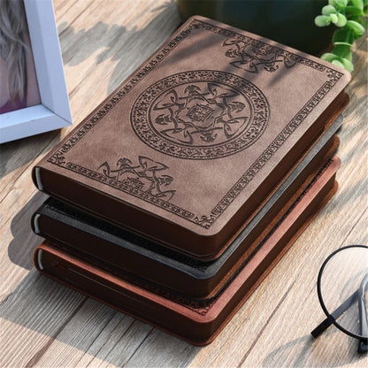 Vintage Asian Themed Pattern Portable PU Leather Notebook