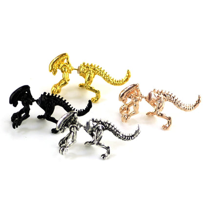 Alien Xenomorph Metal Stud Earrings Pair