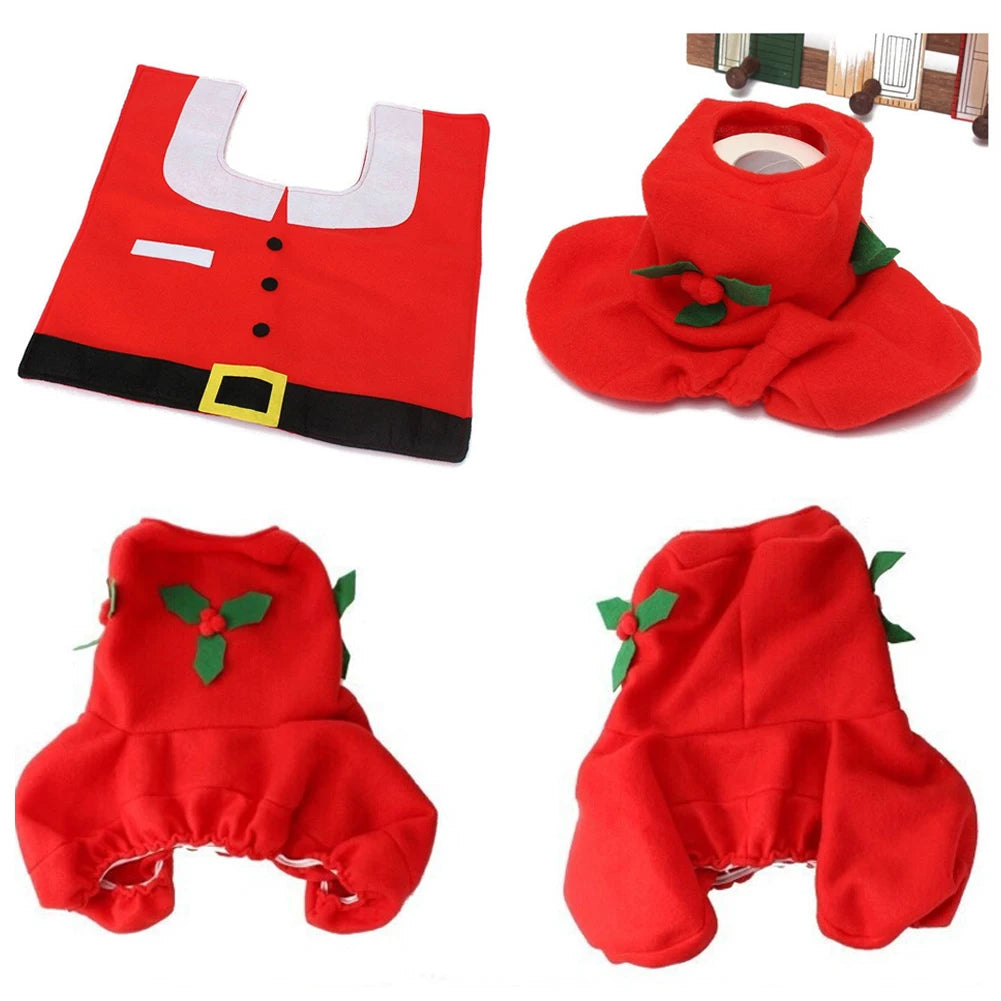 Christmas Decorative Toilet Seat Cover Set