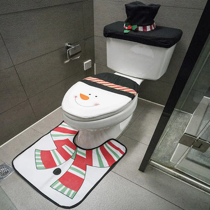 Christmas Decorative Toilet Seat Cover Set