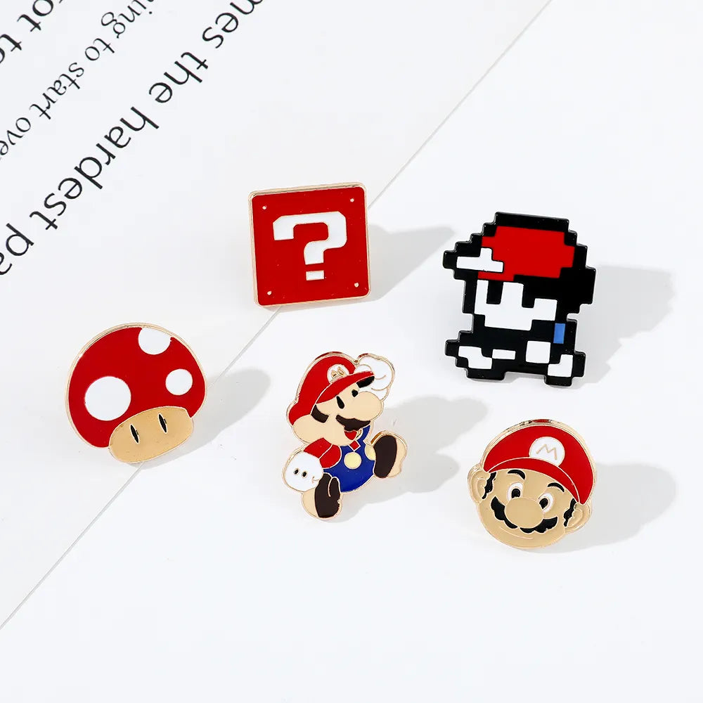 Nintendo Mario Metal Enamel Lapel Pins