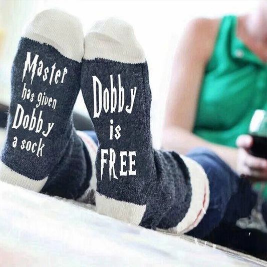 Pair of Cotton Harry Potter Dobby Is Free Socks