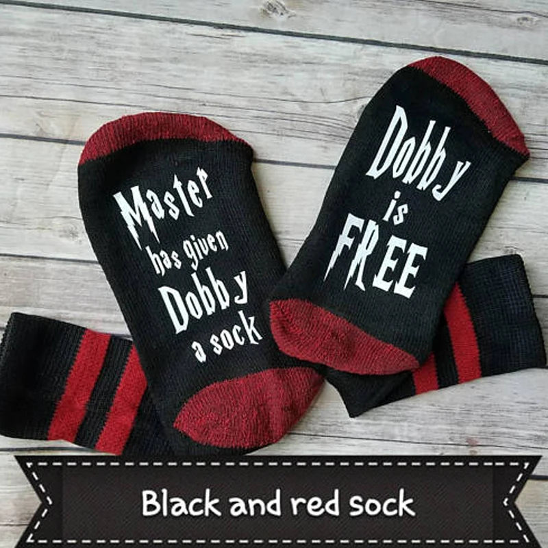 Pair of Cotton Harry Potter Dobby Is Free Socks