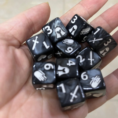 10 Pcs Set of Acrylic D6 Storytelling Dice