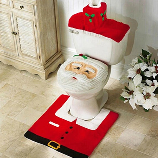 Christmas Decorative Toilet Seat Cover Set