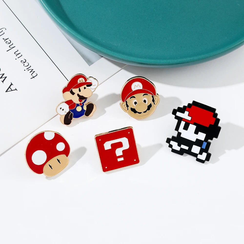 Nintendo Mario Metal Enamel Lapel Pins