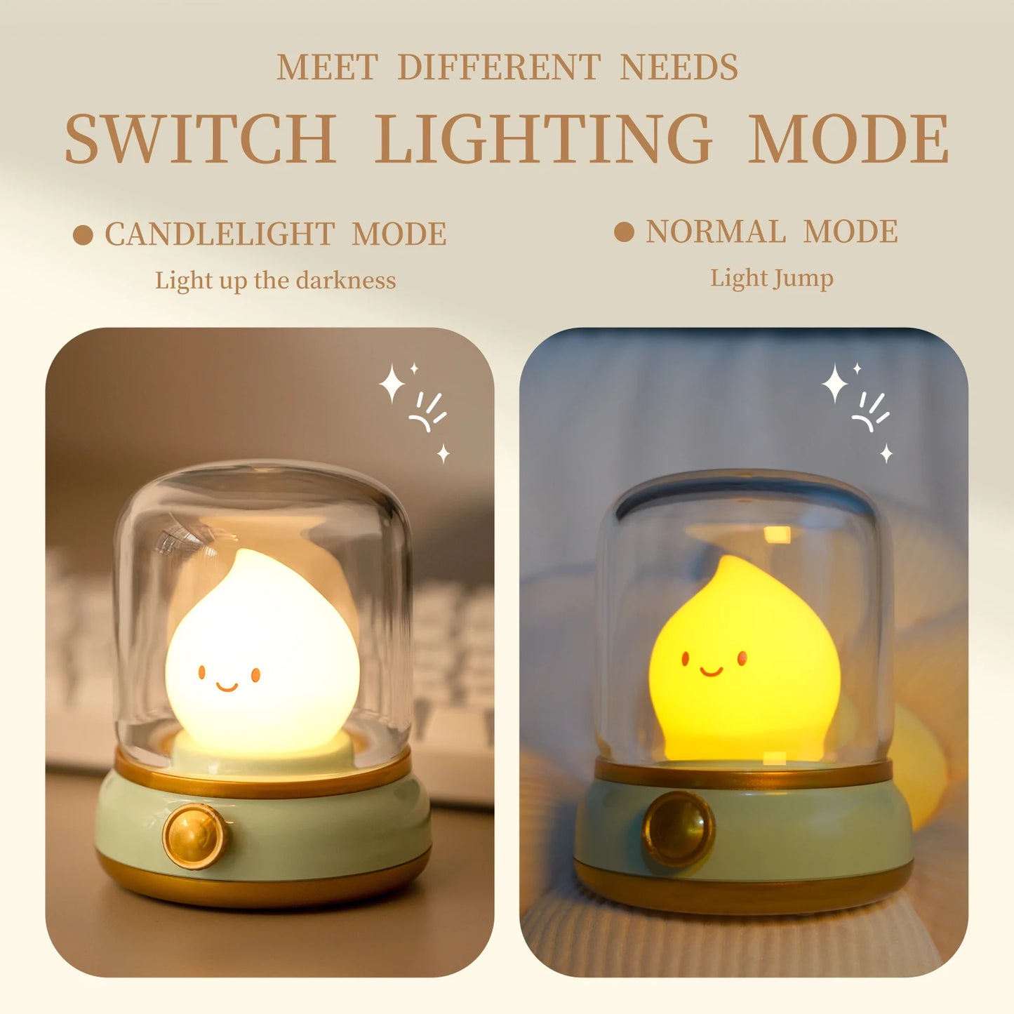 Mini Cute Flame LED Desktop Night Lamp