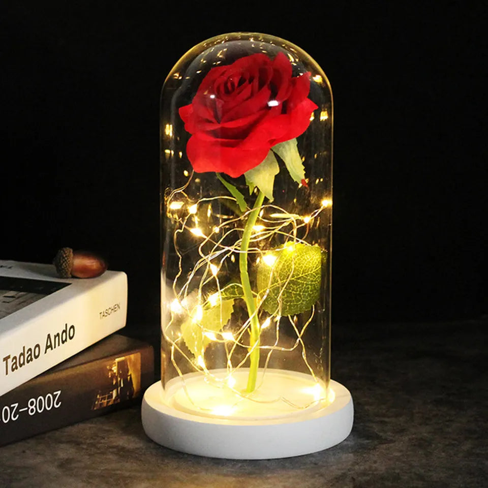 Galaxy Rose Artificial Beauty and the Beast Illuminated Rose