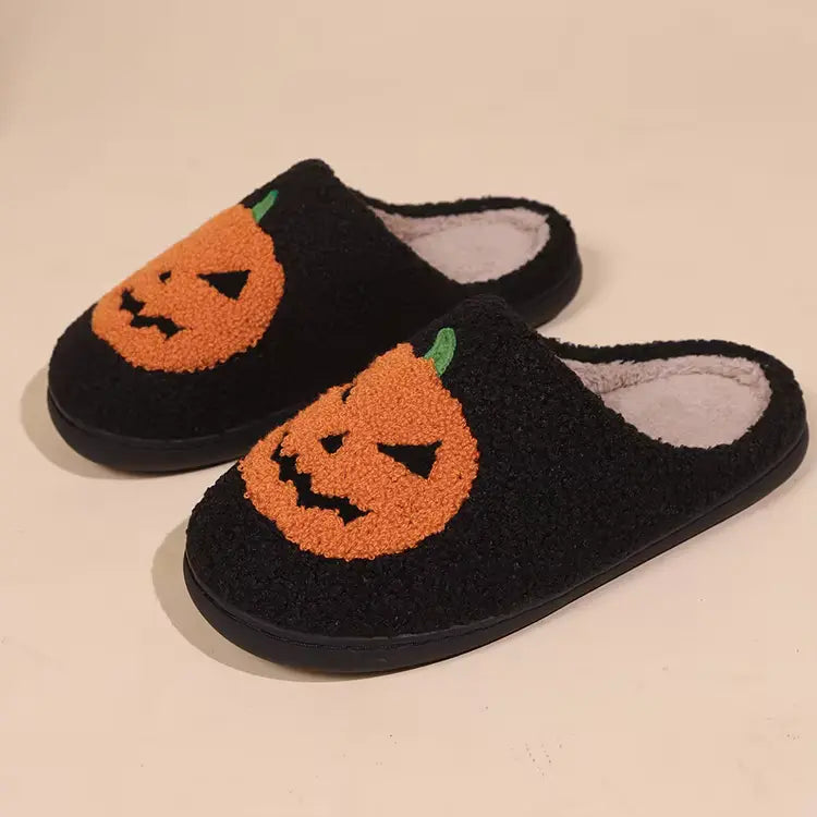 Cotton Fluffy Pumpkin Home Slippers