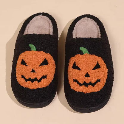 Cotton Fluffy Pumpkin Home Slippers