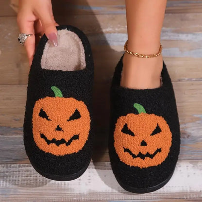 Cotton Fluffy Pumpkin Home Slippers