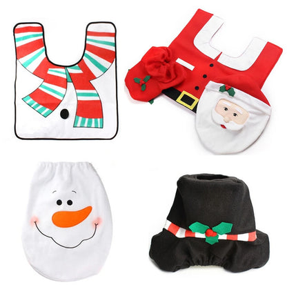 Christmas Decorative Toilet Seat Cover Set