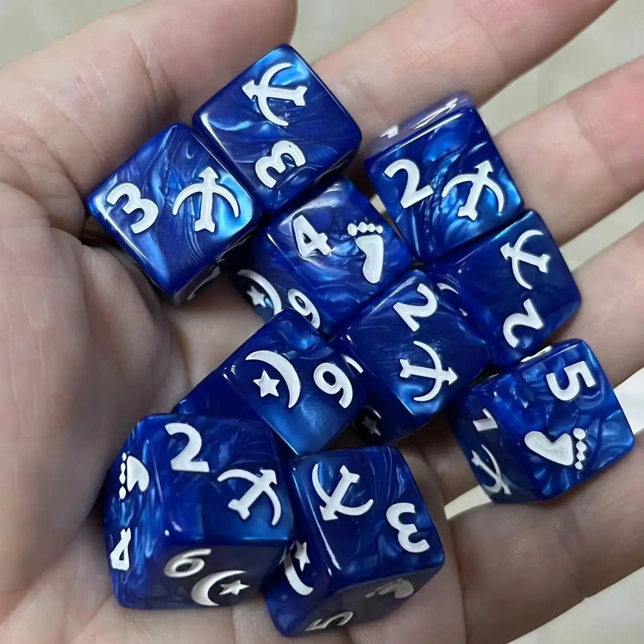 10 Pcs Set of Acrylic D6 Storytelling Dice