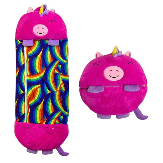 Happy Nappers Children's Cartoon Sleeping Bag with Pillow