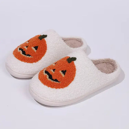 Cotton Fluffy Pumpkin Home Slippers