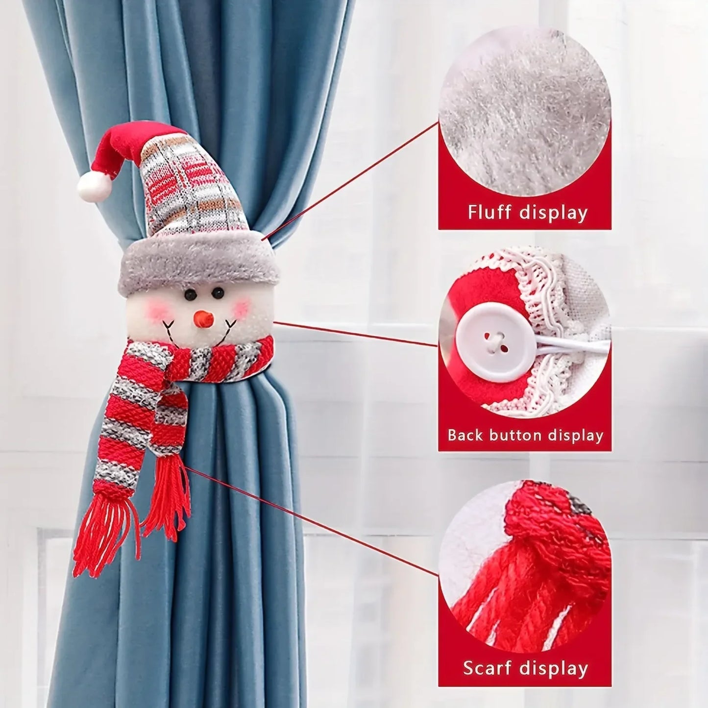 Christmas Fabric Curtain Tieback Buckle