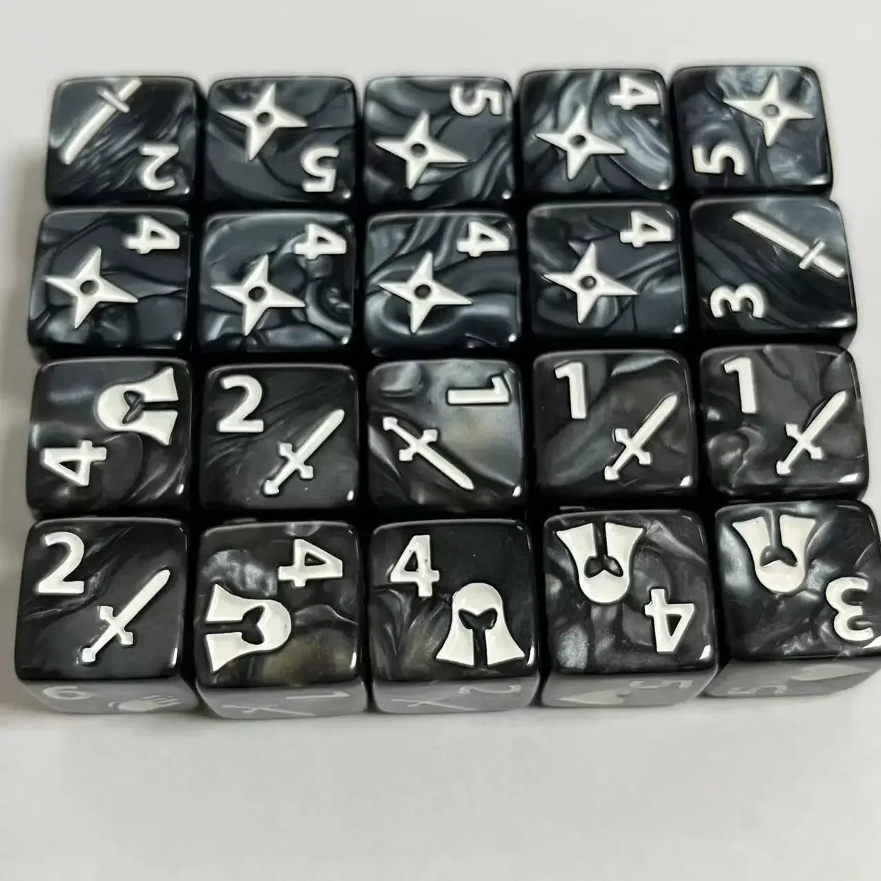 10 Pcs Set of Acrylic D6 Storytelling Dice