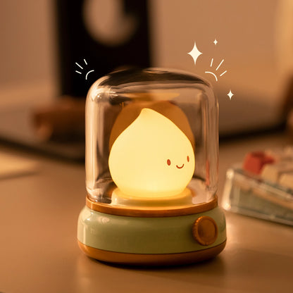 Mini Cute Flame LED Desktop Night Lamp