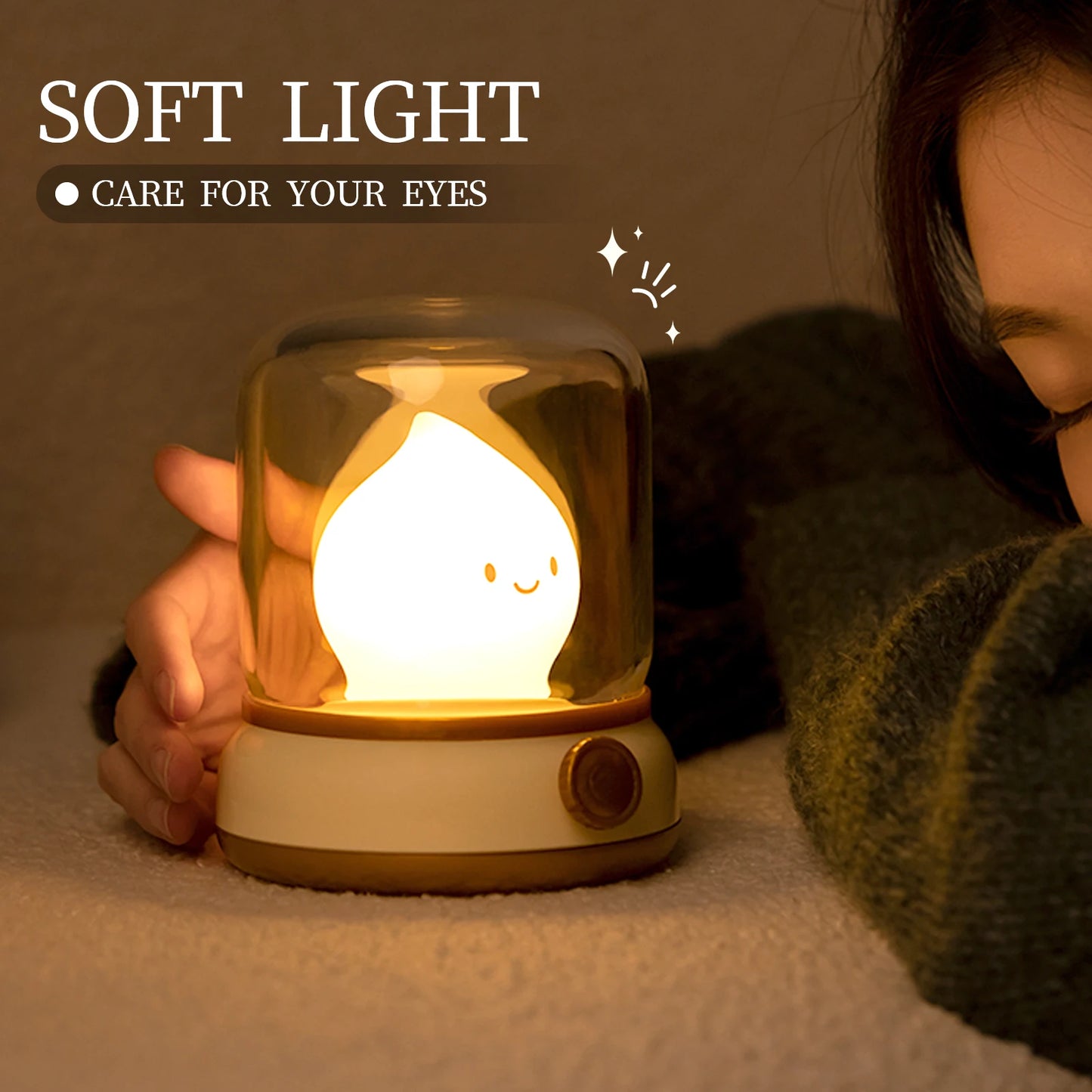 Mini Cute Flame LED Desktop Night Lamp