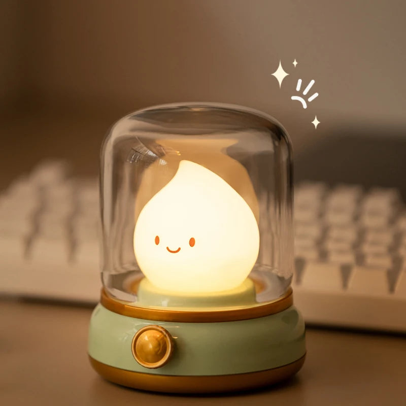 Mini Cute Flame LED Desktop Night Lamp