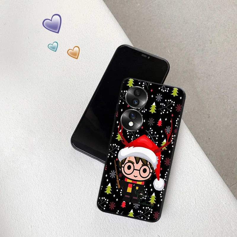 Harry Potter as Santa Silicone Phone Case for Google Pixel and Huawei Honor