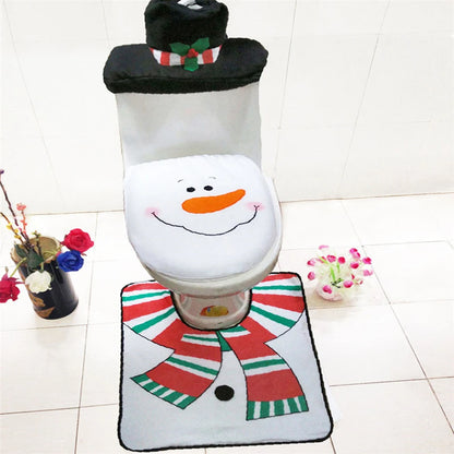 Christmas Decorative Toilet Seat Cover Set