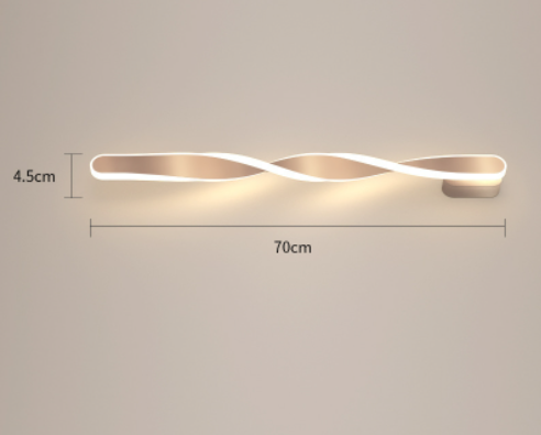 Minimalist Modern Twisted Metal Strip Wall Lamp