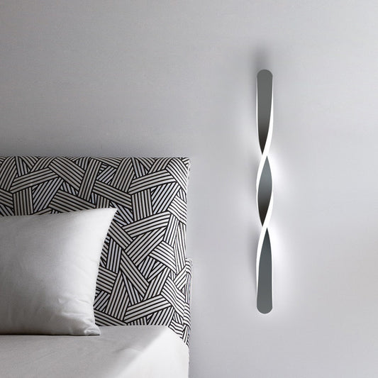 Minimalist Modern Twisted Metal Strip Wall Lamp