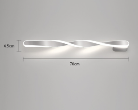 Minimalist Modern Twisted Metal Strip Wall Lamp