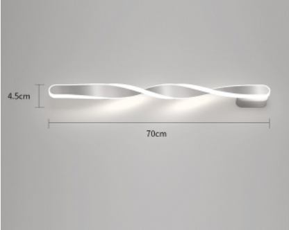 Minimalist Modern Twisted Metal Strip Wall Lamp