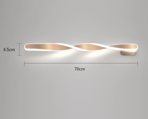 Minimalist Modern Twisted Metal Strip Wall Lamp