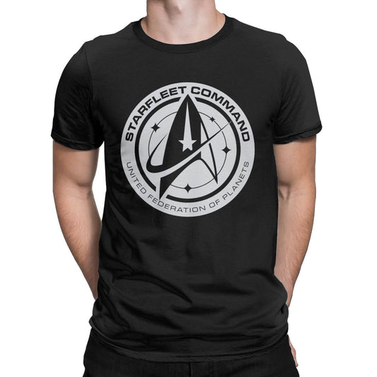 Star Trek Starfleet Command Men's Cotton Crew Neck T-Shirt